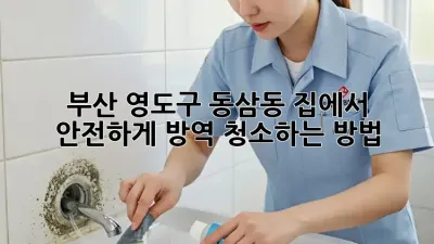 부산 영도구 동삼동 집에서 안전하게 방역 청소하는 방법